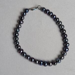 Gorgeous Real Pearl Metallic Colors Bracelet 925 Sterling Silver Clasp